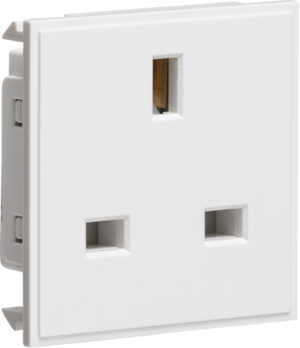 13A 1G Unswitched Socket Module - White