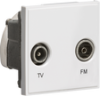 Diplexed TV/FM DAB Outlet Module 50 x 50mm - White
