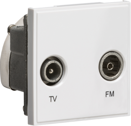 Diplexed TV/FM DAB Outlet Module 50 x 50mm - White