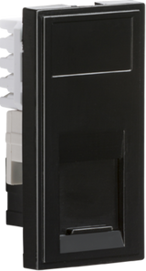 UTP CAT6 RJ45 Outlet Module 25 x 50mm - Black