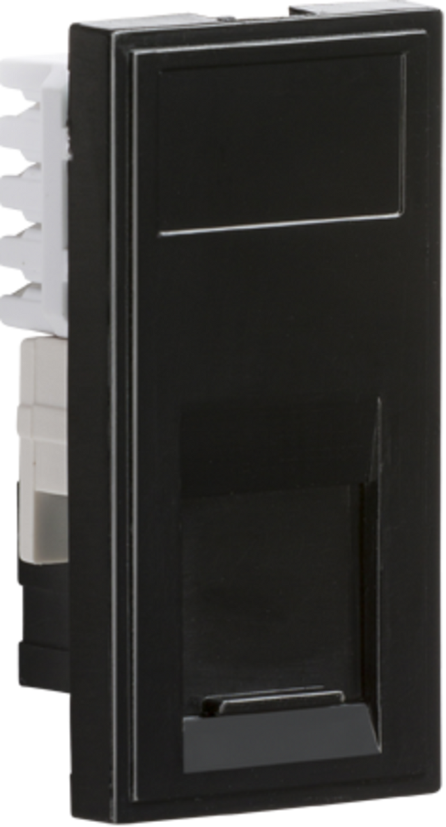 UTP CAT6 RJ45 Outlet Module 25 x 50mm - Black