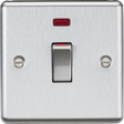 45A DP Switch with Neon - Brushed Chrome