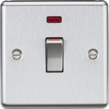 45A DP Switch with Neon - Brushed Chrome