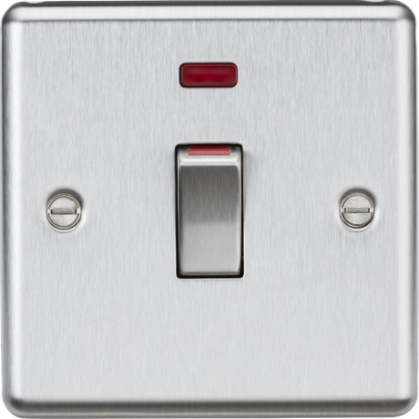 45A DP Switch with Neon - Brushed Chrome