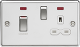 Polished Chrome 45A DP Switch & 13A Socket with Neons