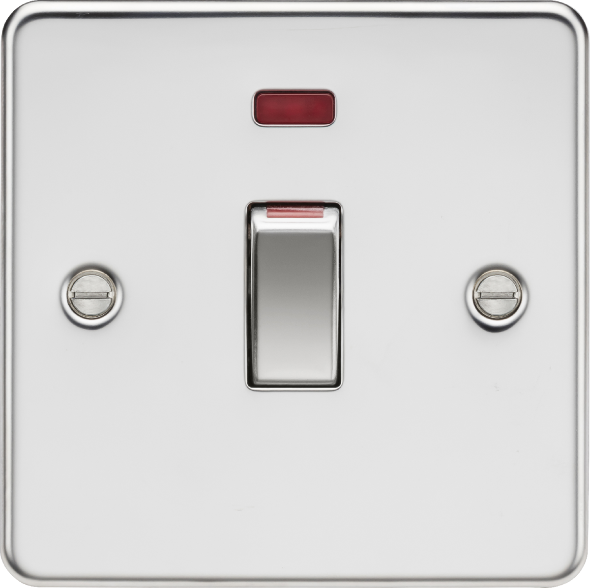 Polished Chrome 45A DP Switch with Neon Indicator