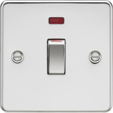 Polished Chrome 45A DP Switch with Neon Indicator