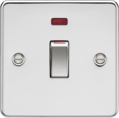 Polished Chrome 45A DP Switch with Neon Indicator