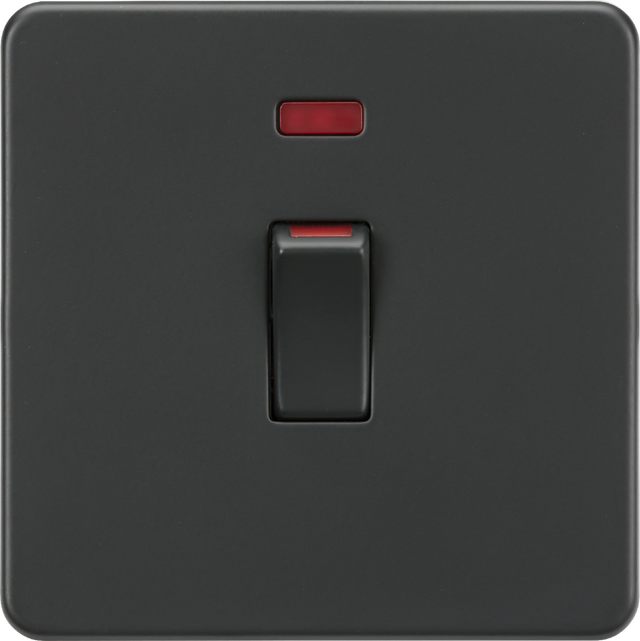 45A DP Switch with Neon Indicator - Anthracite