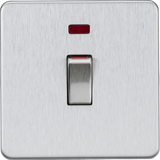 45A DP Switch with Neon - Brushed Chrome