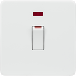45A DP Switch with Neon Indicator in Matt White