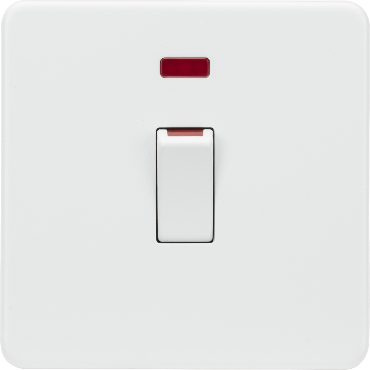 45A DP Switch with Neon Indicator in Matt White