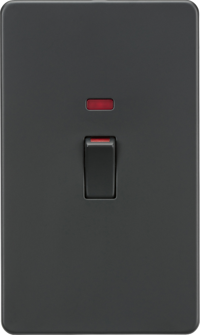 45A DP Switch with Neon Indicator - Anthracite