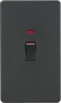 45A DP Switch with Neon Indicator - Anthracite
