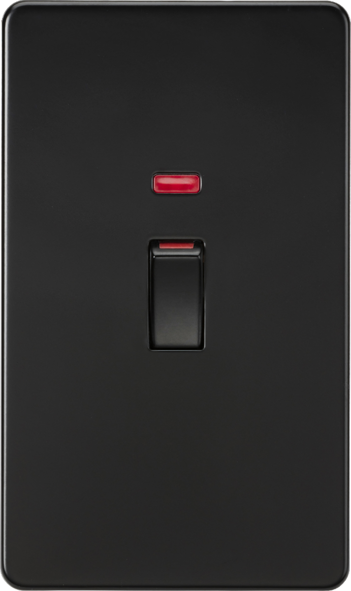 45A DP Switch with Neon - Matt Black