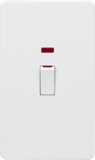 45A DP Switch with Neon Indicator - Matt White