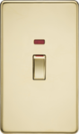 45A DP Switch with Neon - Polished Brass