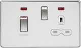 45A DP Switch and 13A Socket with Neons - Polished Chrome