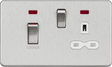 45A DP Switch & 13A Socket - Brushed Chrome