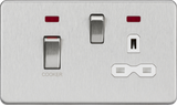 45A DP Switch & 13A Socket - Brushed Chrome