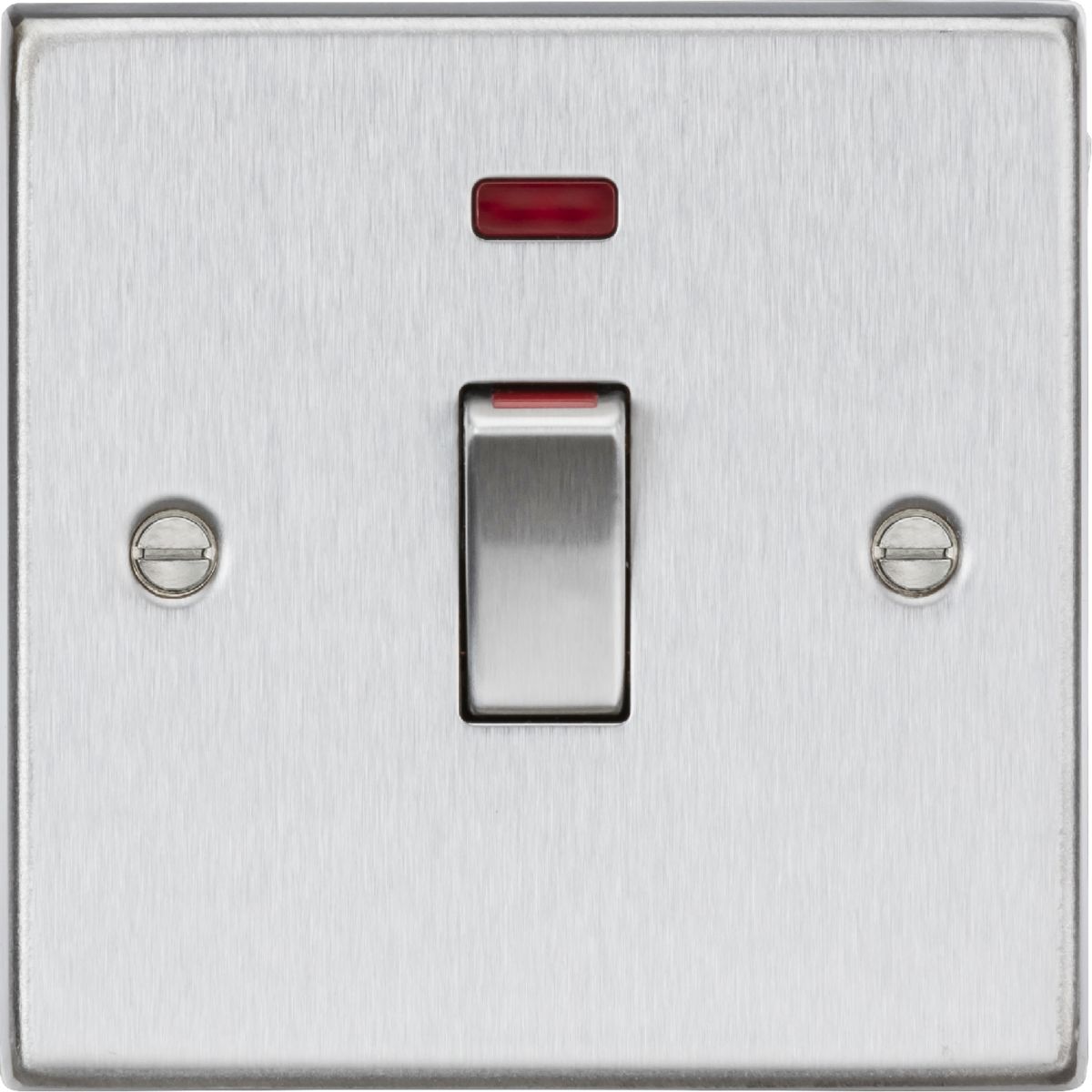 ML Accessories 45A DP Switch with Neon - Brushed Chrome