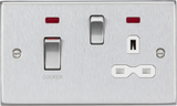 45A DP Switch & 13A Socket - Brushed Chrome