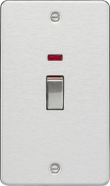 45A DP Switch with Neon - Brushed Chrome