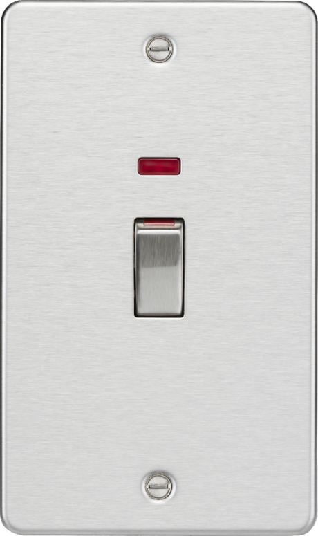 45A DP Switch with Neon - Brushed Chrome