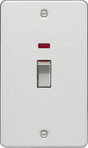 45A DP Switch with Neon - Brushed Chrome