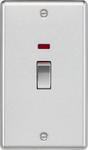 45A DP Switch with Neon - Brushed Chrome