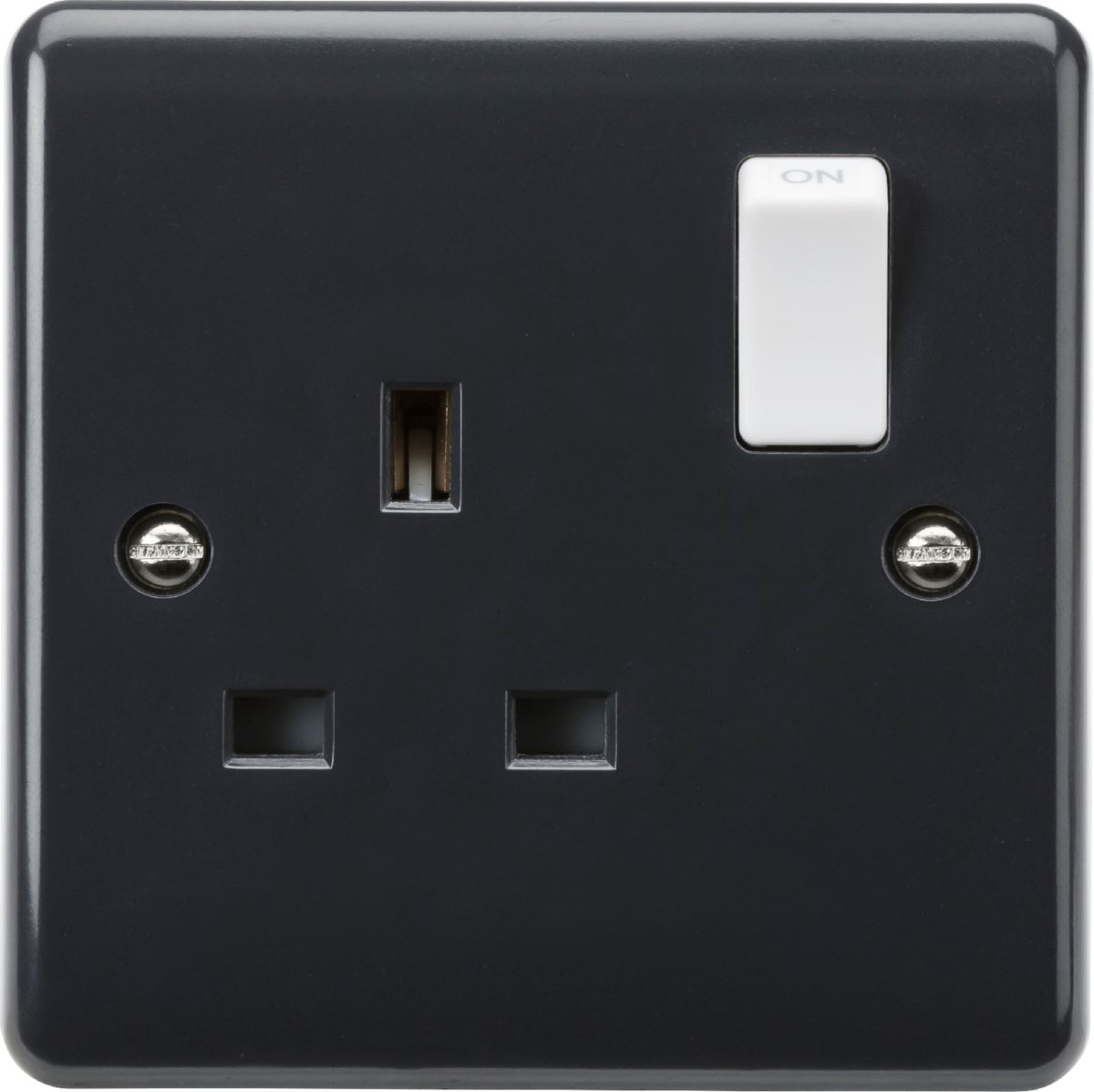 13A 1G DP Switched Socket, Part M Compliant, Anthracite