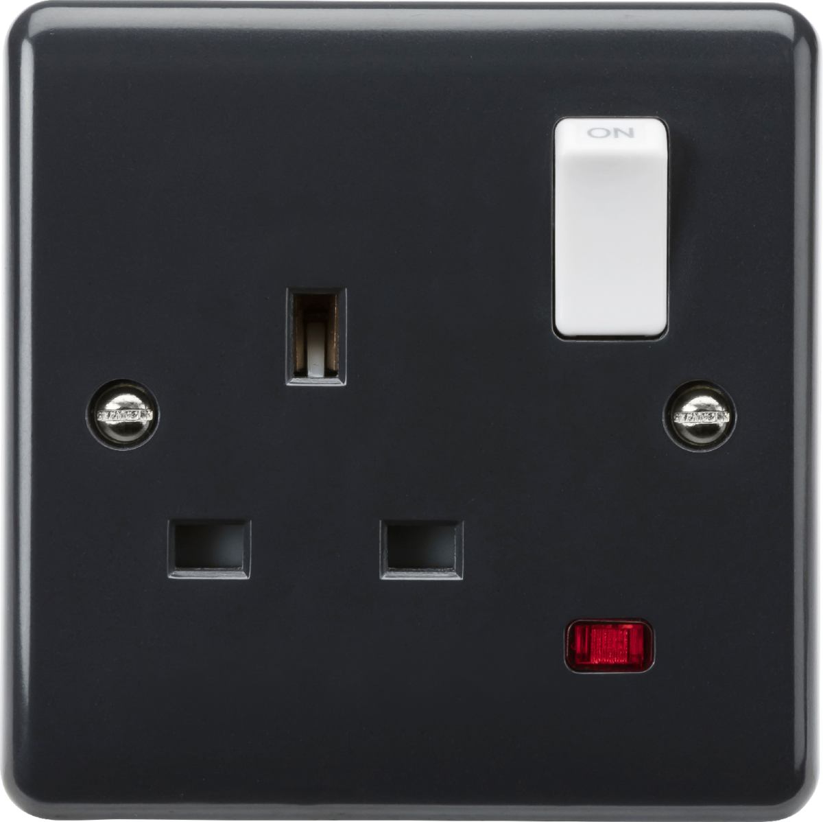 13A 1G DP Switched Socket with Neon - Anthracite