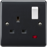 13A 1G DP Switched Socket with Neon - Anthracite