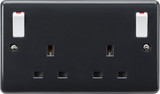 13A 2G DP Switched Socket with Twin Earths - Anthracite - Part M