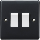 10AX 2G 2-way Switch - Part M Compliant, Anthracite Finish