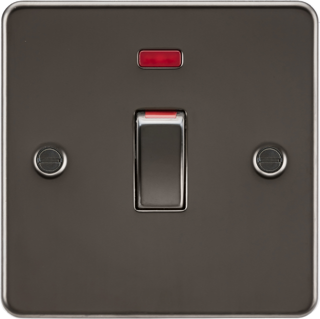 45A DP Switch with Neon Indicator - Gunmetal Finish