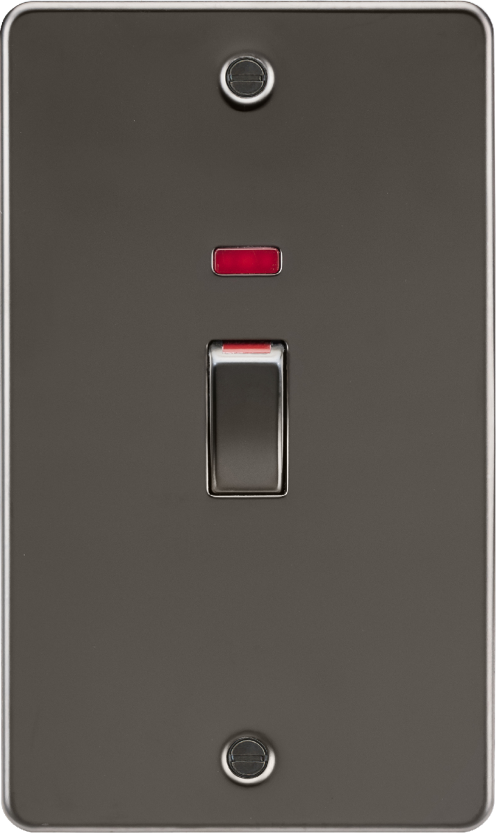 Gunmetal 45A DP Switch with Neon Indicator