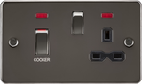 Gunmetal 45A DP Switch with 13A Socket - Ideal for Kitchen