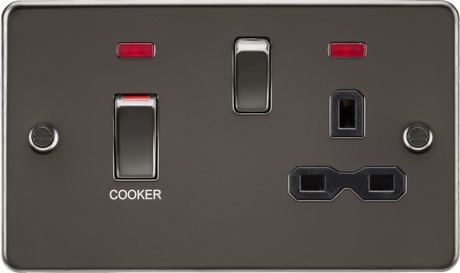 Gunmetal 45A DP Switch with 13A Socket - Ideal for Kitchen