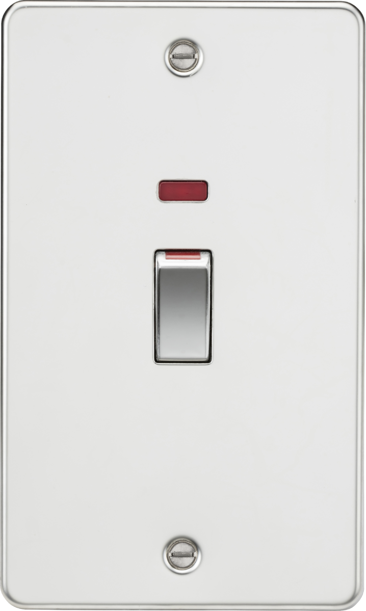 Polished Chrome 45A DP Switch with Neon - 2G Size