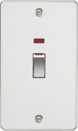 Polished Chrome 45A DP Switch with Neon - 2G Size