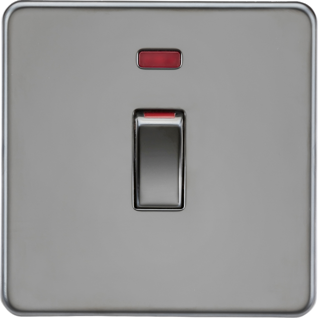 45A DP Switch with Neon - Black Nickel - 1G Size