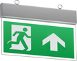 230V IP20 Ceiling Mounted LED Emergency Exit Sign - 4W, Aluminium Finish