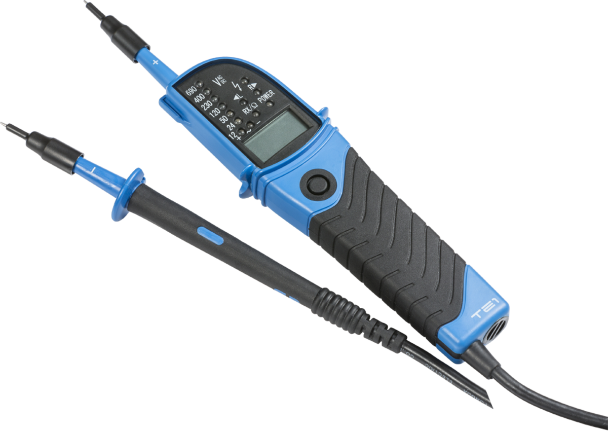 IP64 CAT III 2-Pole Tester with LED and LCD Display