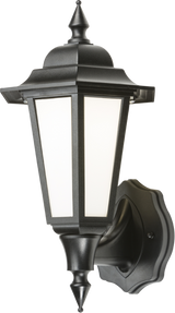 230V IP54 8W LED Wall Lantern - Black