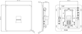 Matt White Screwless Telephone Extension Socket