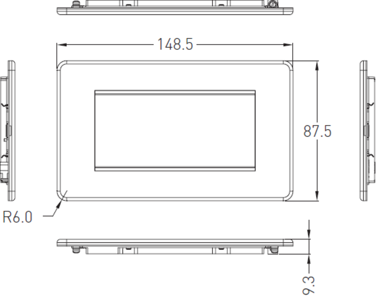 Additional view of 4G Modular Faceplate - Black Nickel