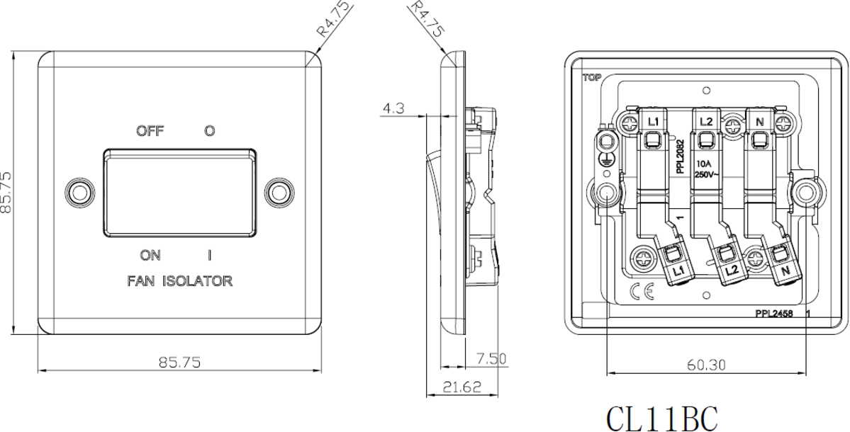 10A Fan Isolator Switch Image