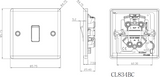 20A 1G Double Pole Switch - Brushed Chrome