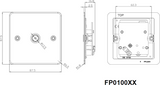 ML Accessories TV Outlet non-isolated in Gunmetal Colour